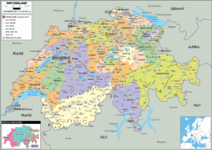 Free Printable Map of Switzerland with Cities [Detailed Map]