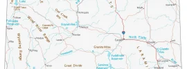 Wyoming Map with Cities
