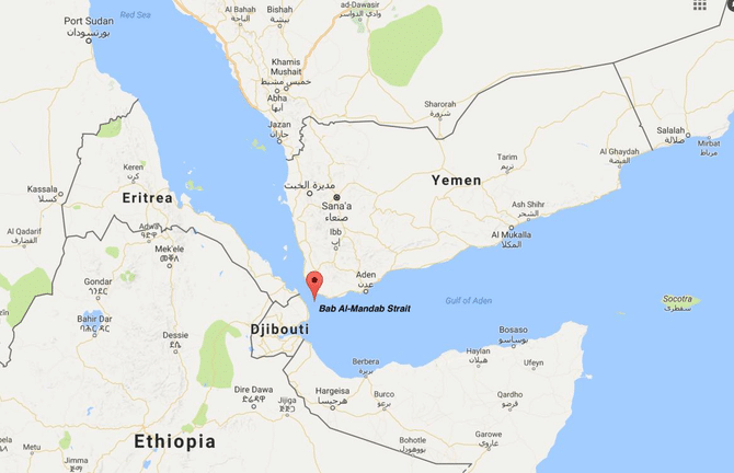 Bab el Mandeb Strait Map